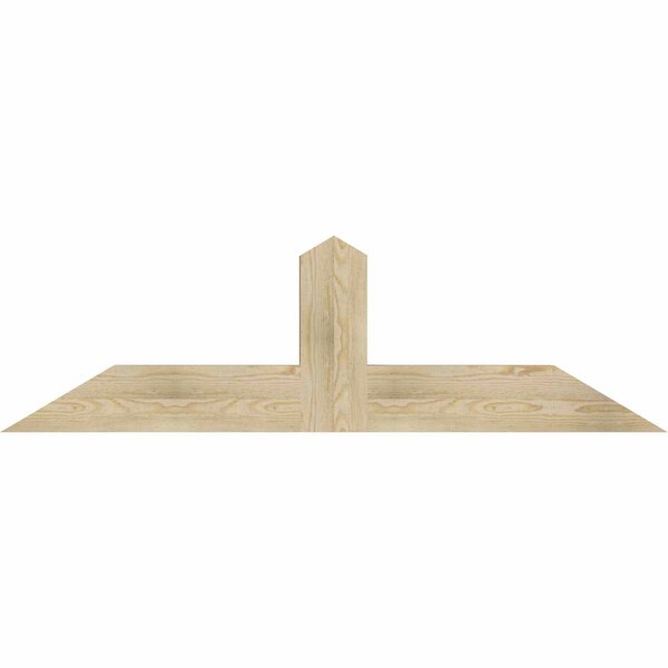 Ekena Millwork Portland Rough Sawn Timber Gable Bracket, Douglas Fir, 60"W x 17"H x 4"D x 6"F, 7/12 Pitch GBW060X17X0406POR00RDF - main